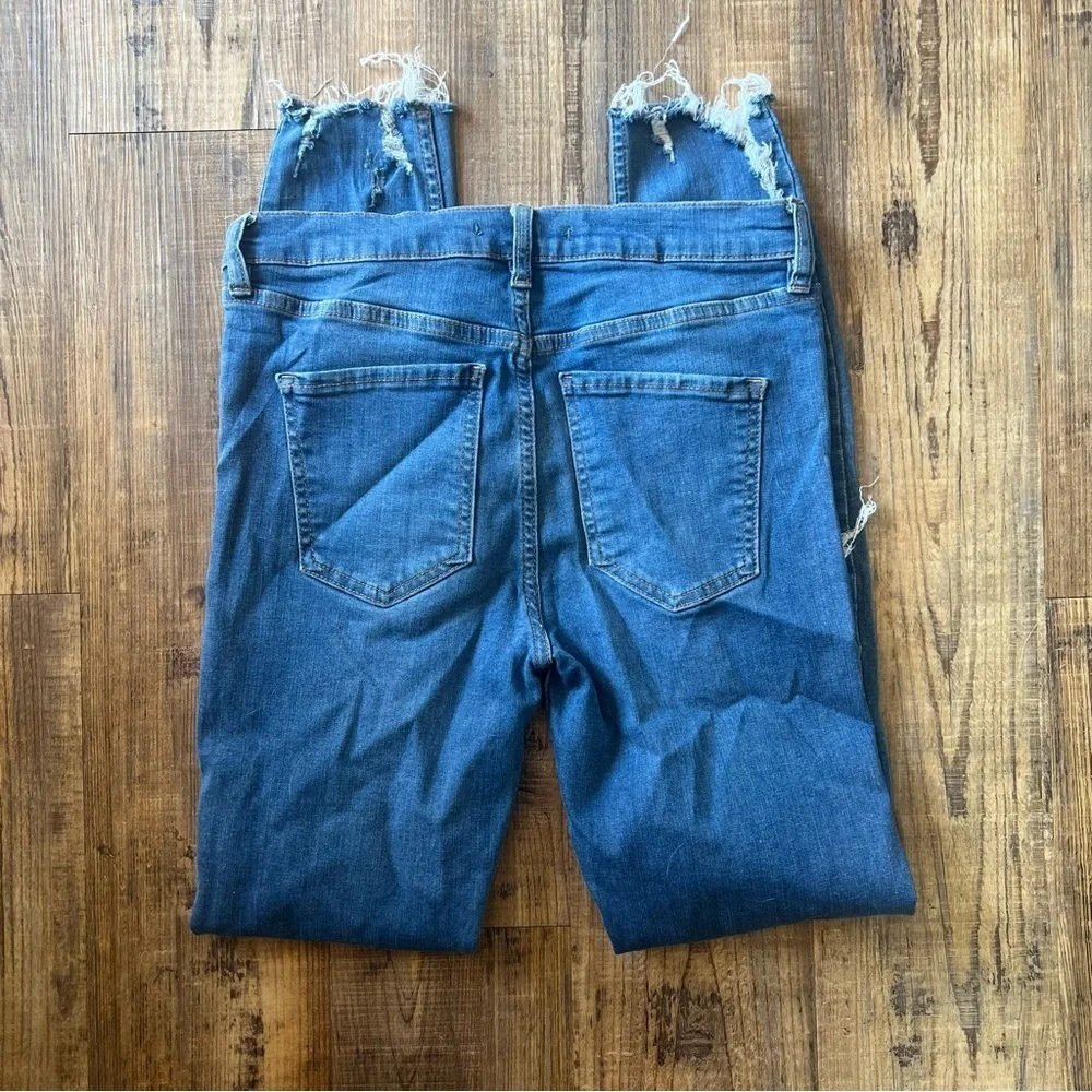 Free People High Rise Stretch Skinny Jeans Sz W 27L Light Wash 61855-16515125